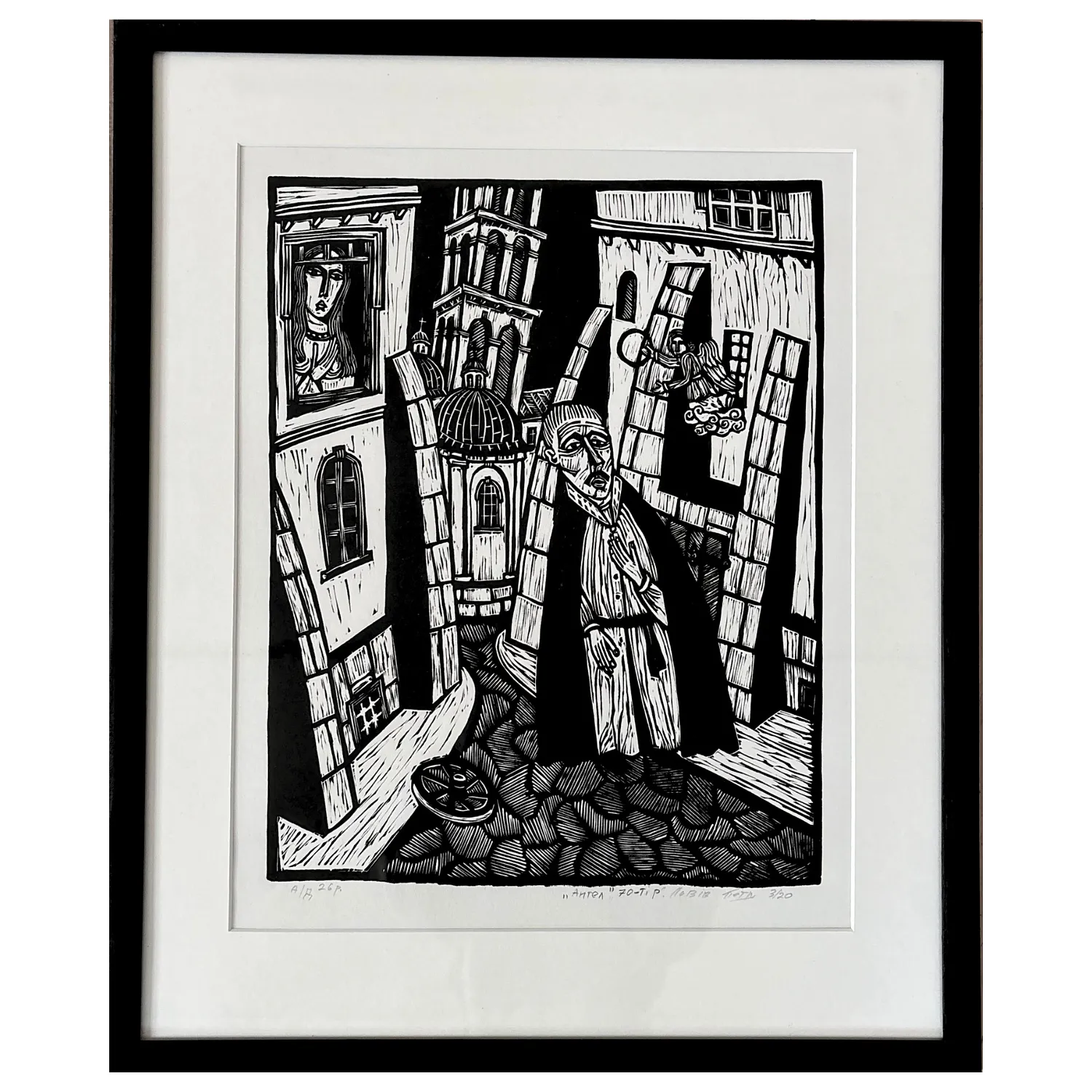 Image of angel by Humeniuk Petro, made of ліногравюра, Graphics medium, priced at $350