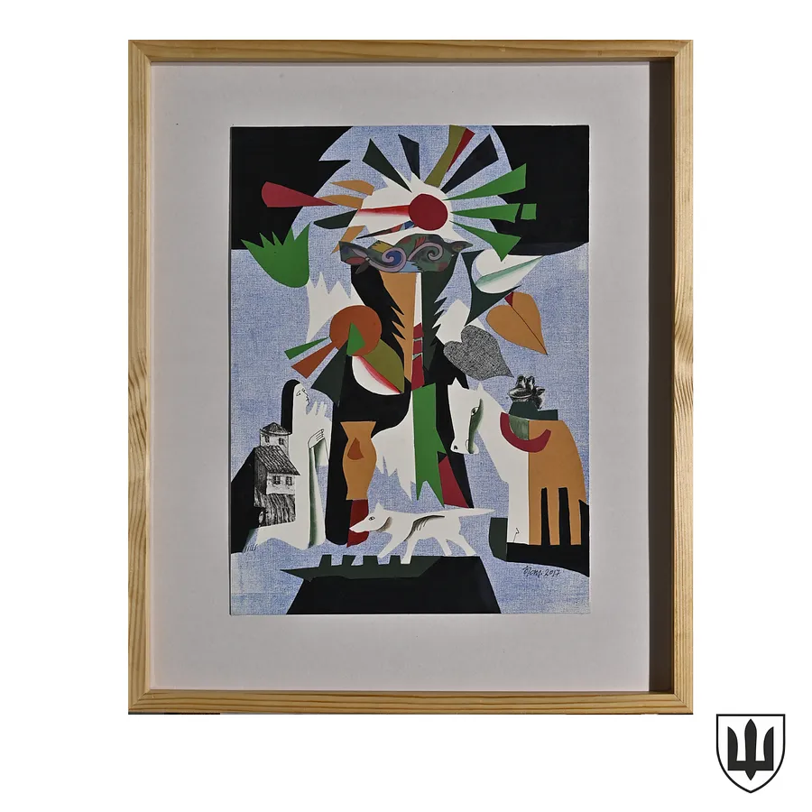 Image of Kaleidoscope by Ostafiychuk Ivan, size: 50 х 37 см, made of colored paper, monotype, etching, appliqué, priced at $650