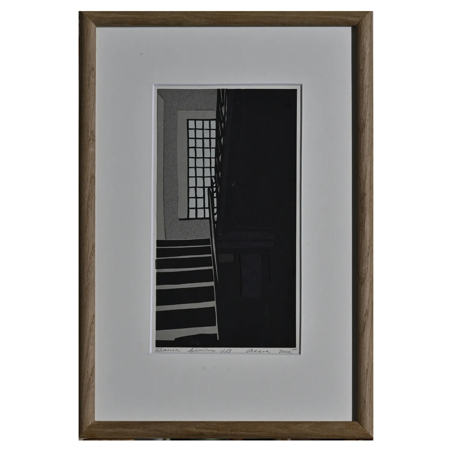 Image of Gate. Drohobych by Olena Turyanska, size: 21,5 х 11,5 см, made of colored paper, аppliqué, Graphics medium, priced at $500