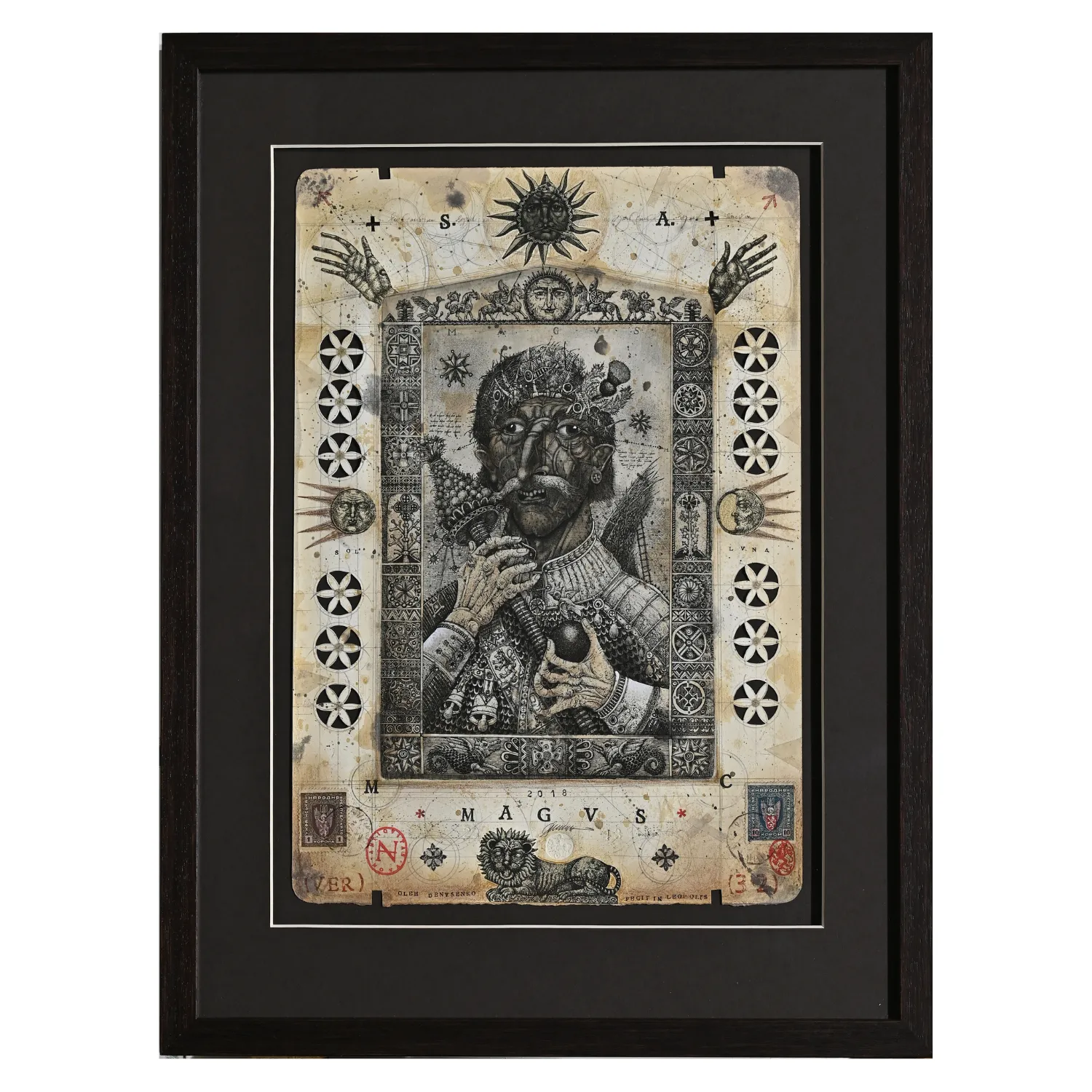 Зображення "Він щось знає" від Денисенко Олег , розмір: 39 х 27 см, матеріали: папір, офорт, аплікація, медіум: Графіка, ціна: $900