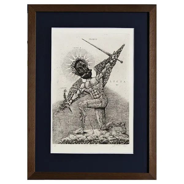 Image of Lily and sword by Denysenko Oleh, size: 38 х 26 см, made of paper, etching, Graphics medium, priced at $350
