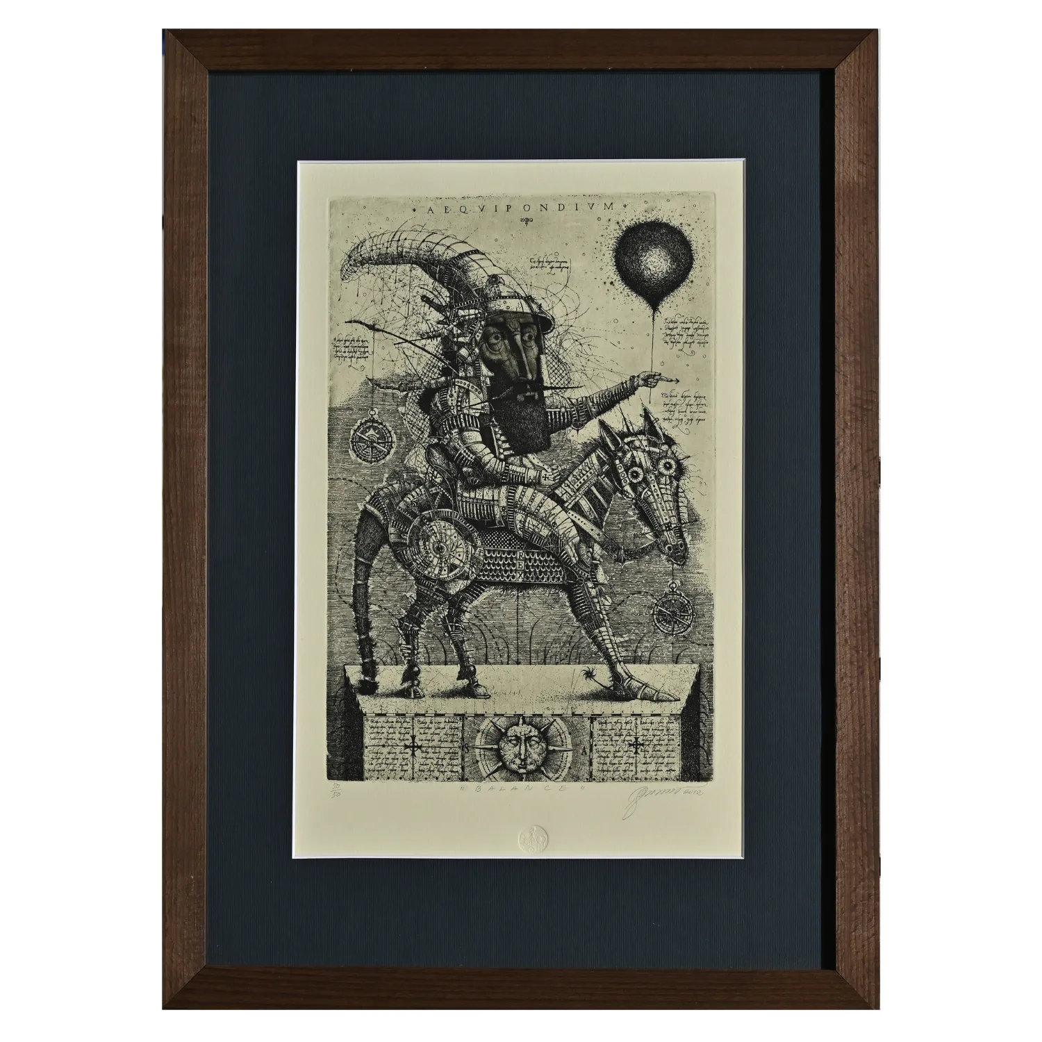 Image of Баланс by Denysenko Oleh, size: 30 х 20 см, Graphics medium, part of the 50/50 series, priced at $350