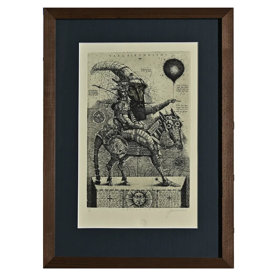 Image of Баланс by Denysenko Oleh, size: 30 х 20 см, Graphics medium, part of the 50/50 series, priced at $350