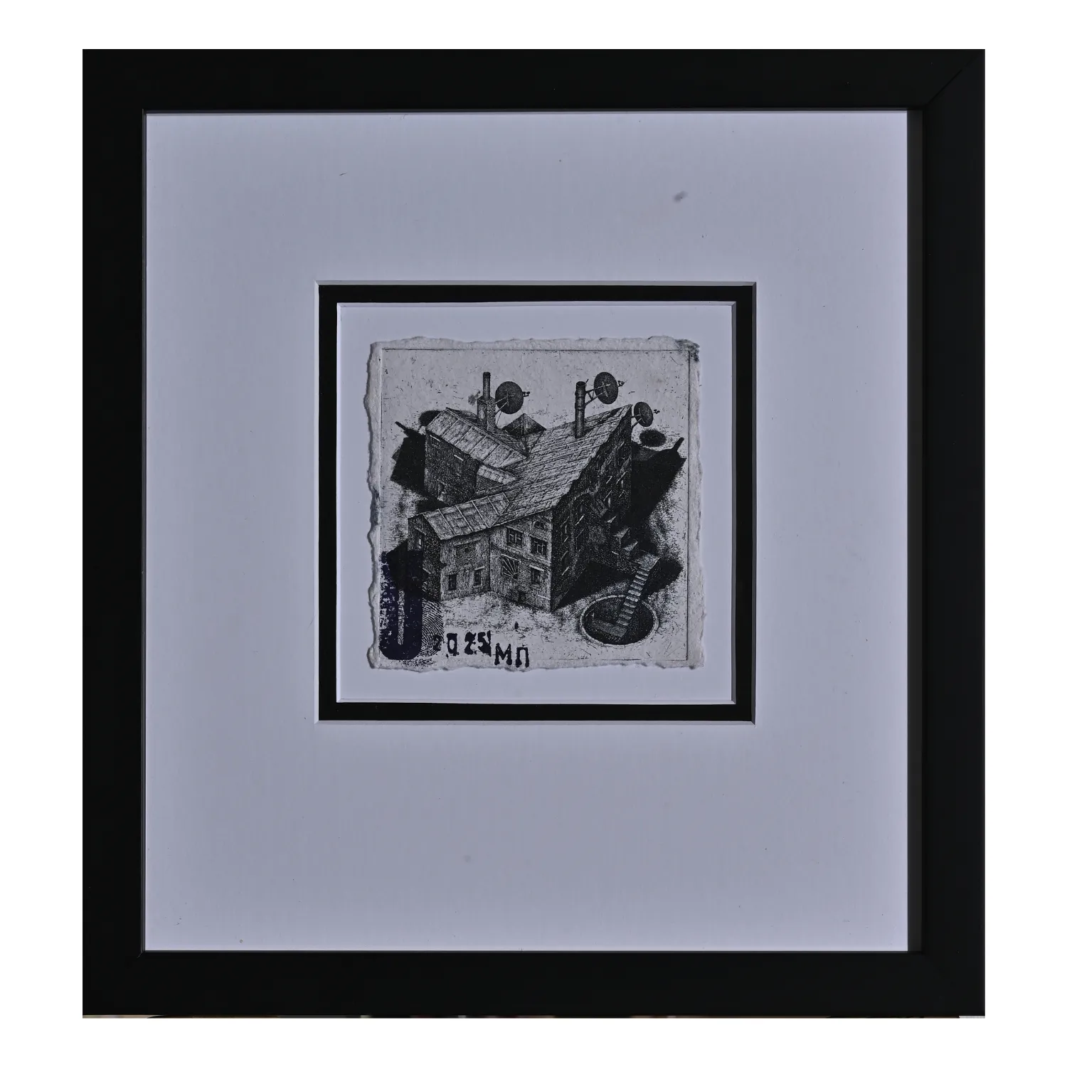 Image of from series "Kharkiv notes 2025" by Makov Pavlo, size: 10 х 10 см, Graphics medium, from etching, pencil, handmade paper, priced at €300