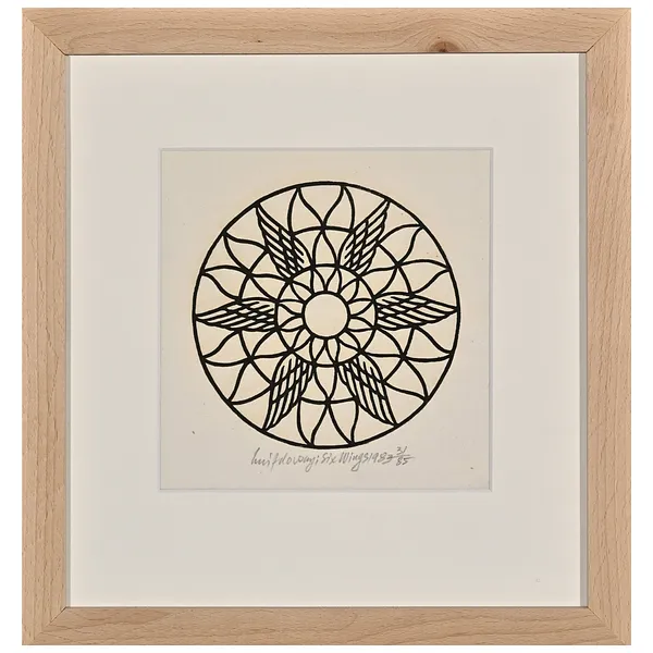 Image of Six Wings by Hnizdovsky Jacques , size: 16 х 16 см, Woodcut medium, part of the Unnumbered series, priced at $850