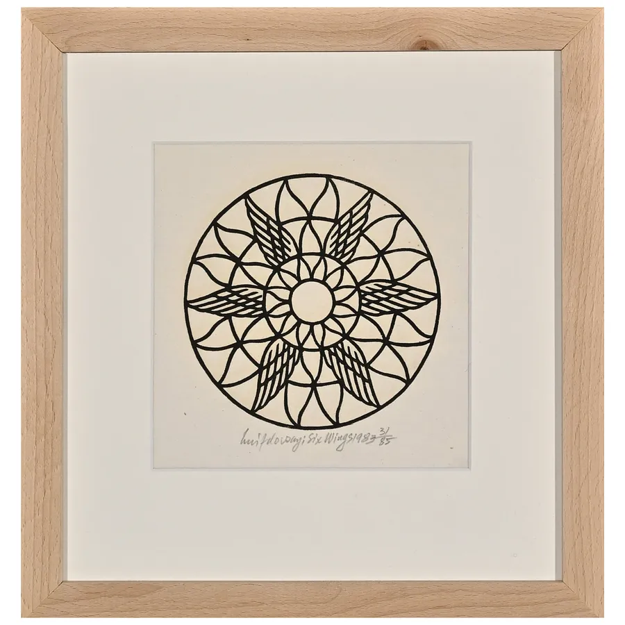 Image of Six Wings by Hnizdovsky Jacques , size: 16 х 16 см, Woodcut medium, part of the Unnumbered series, priced at $850