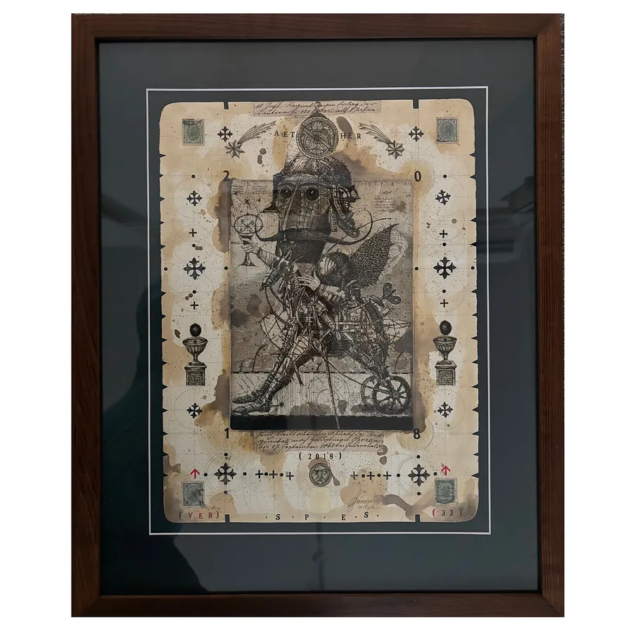 Зображення "Надія" від Денисенко Олег , розмір: 39,5 х 29,5 см, матеріали: папір, офорт, акварель, аплікація, медіум: Графіка, ціна: $900