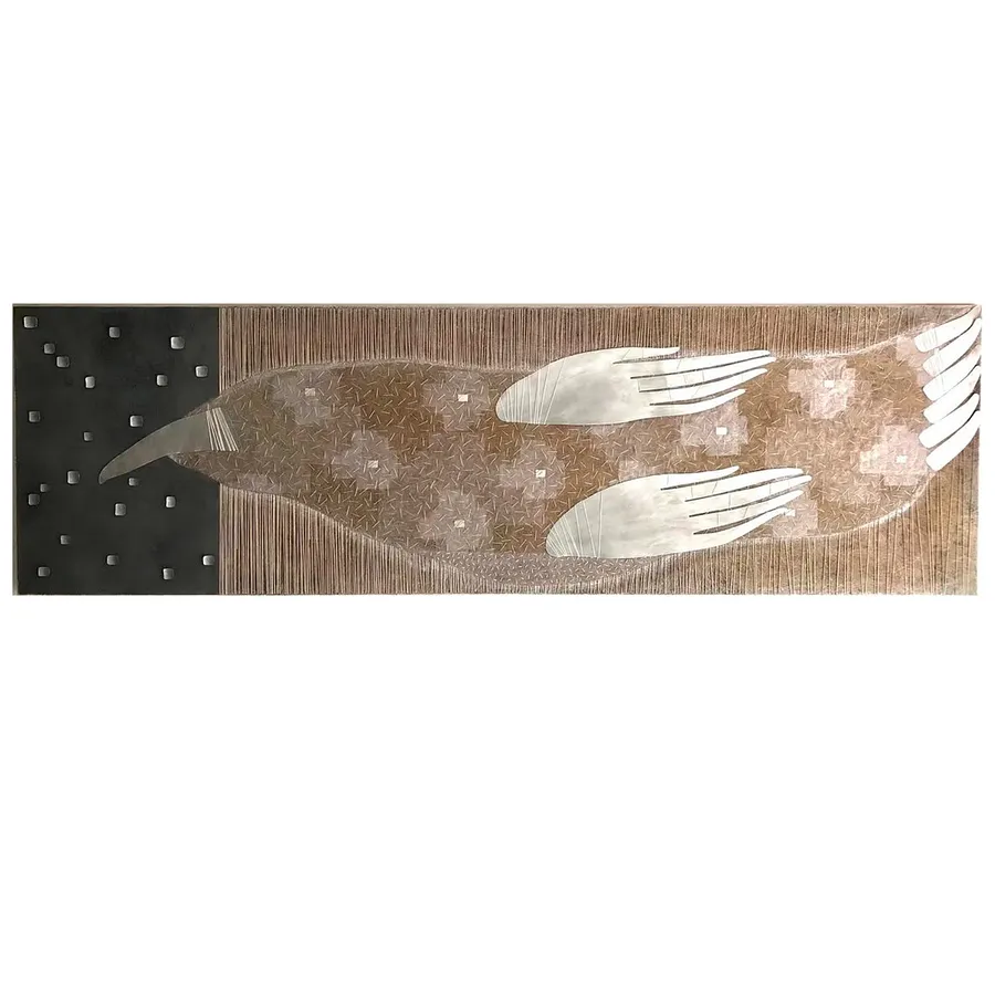 Image of A bird by Tkachuk Yaroslava, size: 60 х 200 см, Textiles medium, priced at $2000