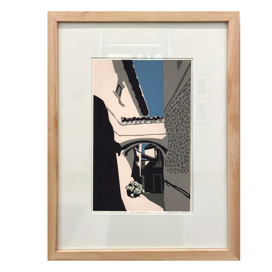 Image of Сонце. Подвір'я. Фонтеккіо by Olena Turyanska, size: 18 х 28, made of paper, cut-out, appliqué, Appliqué medium, priced at $600