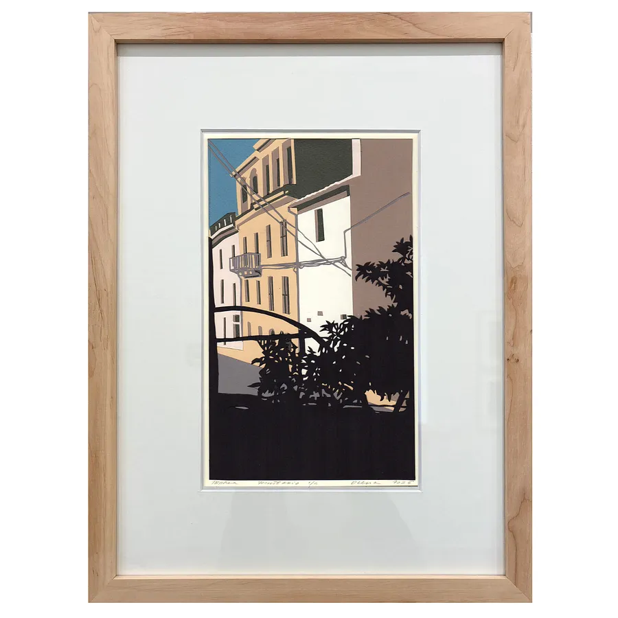 Image of тераса. фонтеккіо by Olena Turyanska, size: 16 х 26.5 см, made of папір, витинання, аплікація, Appliqué medium, priced at $600