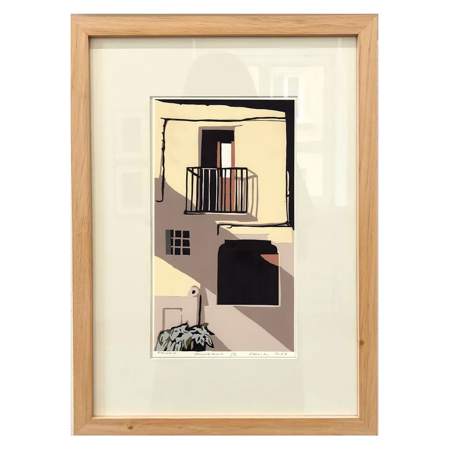 Image of Балкон. Фонтеккіо by Olena Turyanska, size: 19 х 26,5 см, made of папір, витинання, аплікація, Appliqué medium, priced at $600