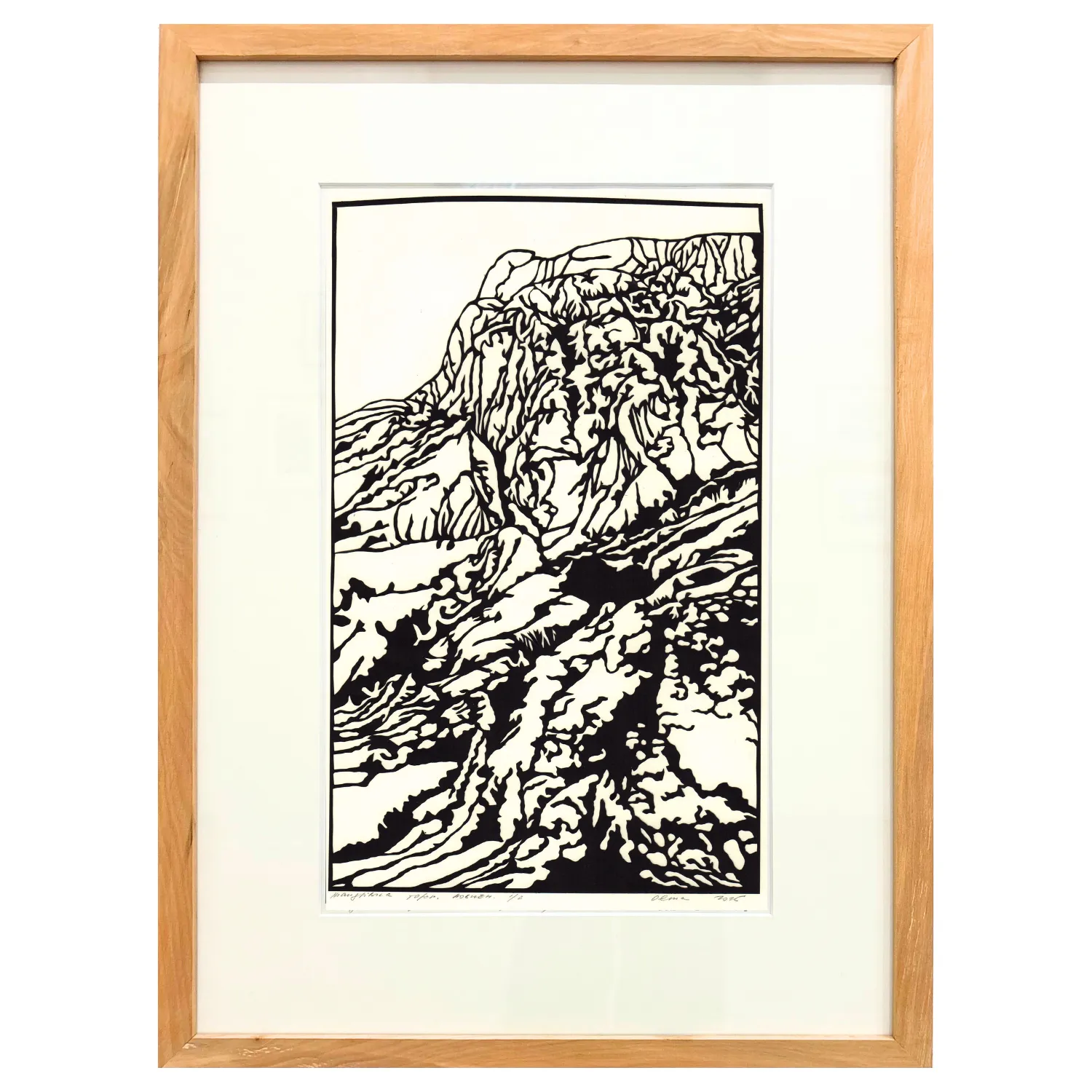 Зображення "Мандрівка горою. Ловчен" від Турянська Олена, розмір: 23.5 х 28,5 см, матеріали: папір, витинання, аплікація, ціна: $700