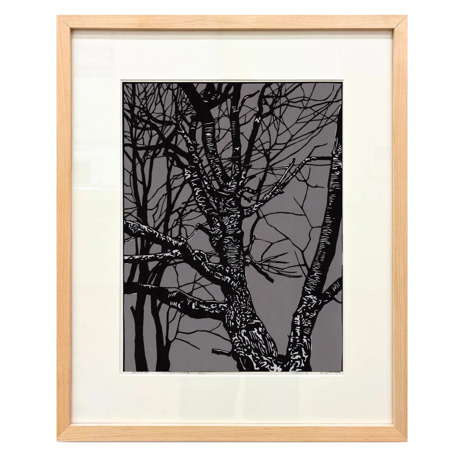 Зображення "Дерево. Погулянка (з тлом)" від Турянська Олена, розмір: 29 х 38,5 см, матеріали: папір, витинання, аплікація, ціна: $700