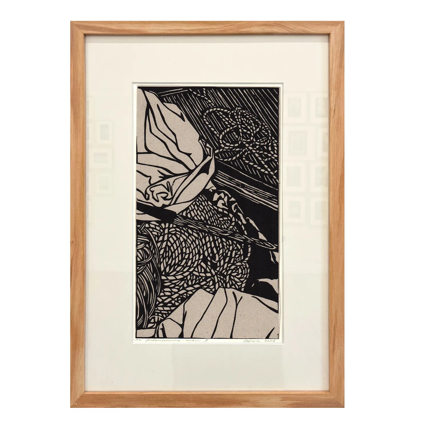 Image of На рибальському човні ІІ by Olena Turyanska, size: 19,5 х 33,5 см, priced at $600
