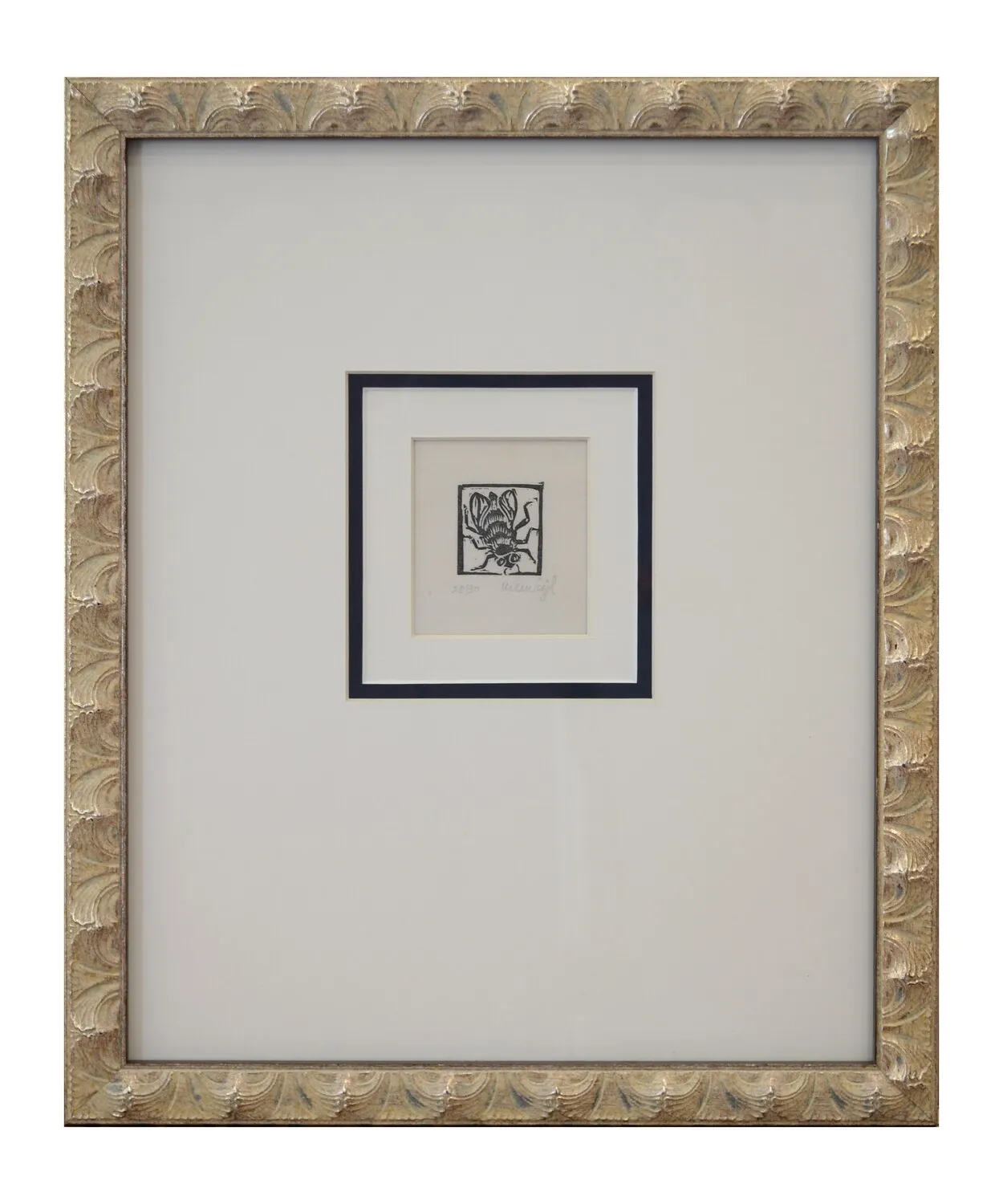 Image of "Bee" by Ziegl Helen, size: 6,5х6 см, made of Paper., Woodcut medium, priced at $150