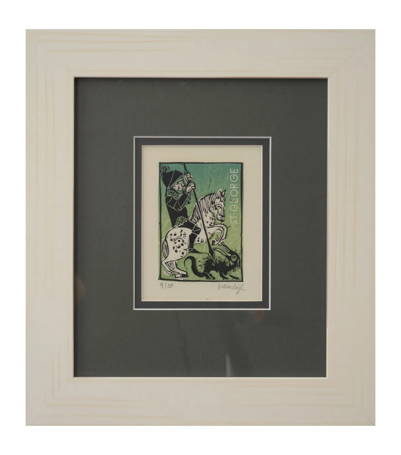 Image of "Saint George" by Ziegl Helen, made of Paper., Woodcut medium