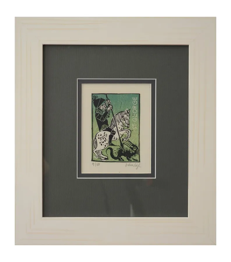 Image of "Saint George" by Ziegl Helen, made of Paper., Woodcut medium