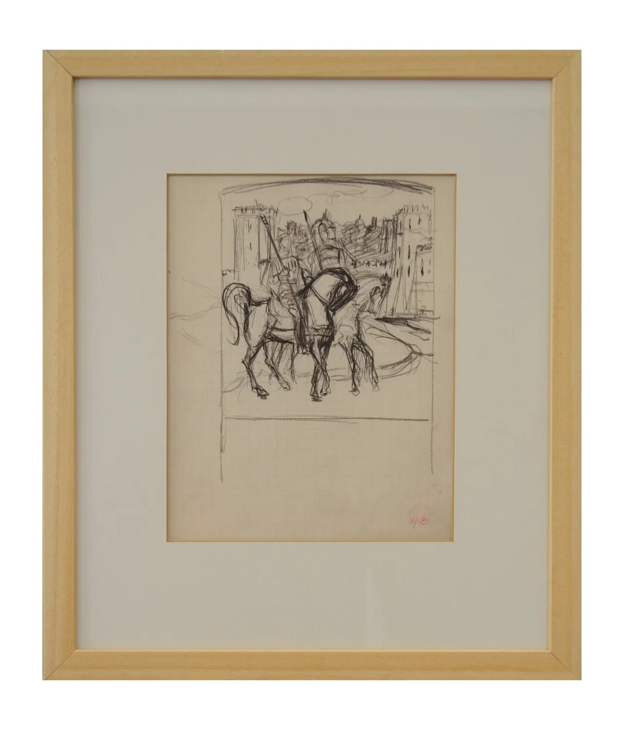 Image of Etude "Prince Osmomisl" by Novakivsky Oleksa, size: 19х15 см, made of Paper, pencil., Study medium