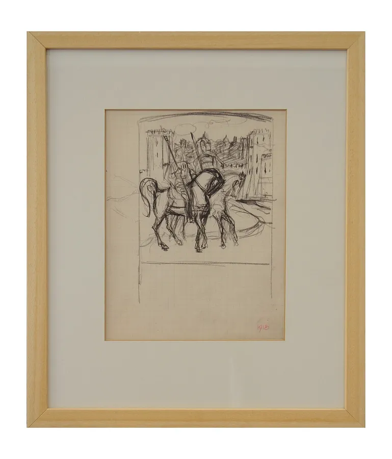 Image of Etude "Prince Osmomisl" by Novakivsky Oleksa, size: 19х15 см, made of Paper, pencil., Study medium