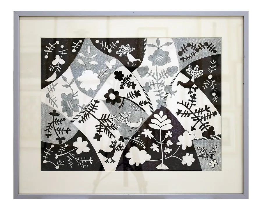 Image of Flowers and Birds by Paruta-Vitruk Olha, size: 36х48 см, made of Paper, pastel., Graphics medium, priced at $150