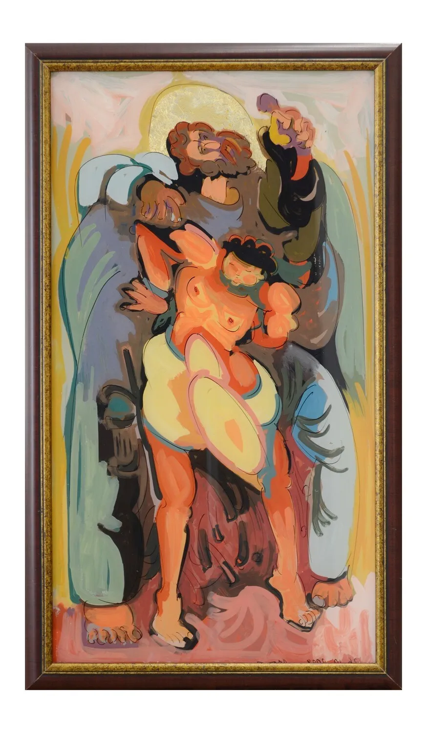 Image of "The Sacrifice of Abraham" by Lozynsky Taras, size: 53х30 см, made of Oil, glass., Painting medium, priced at $500