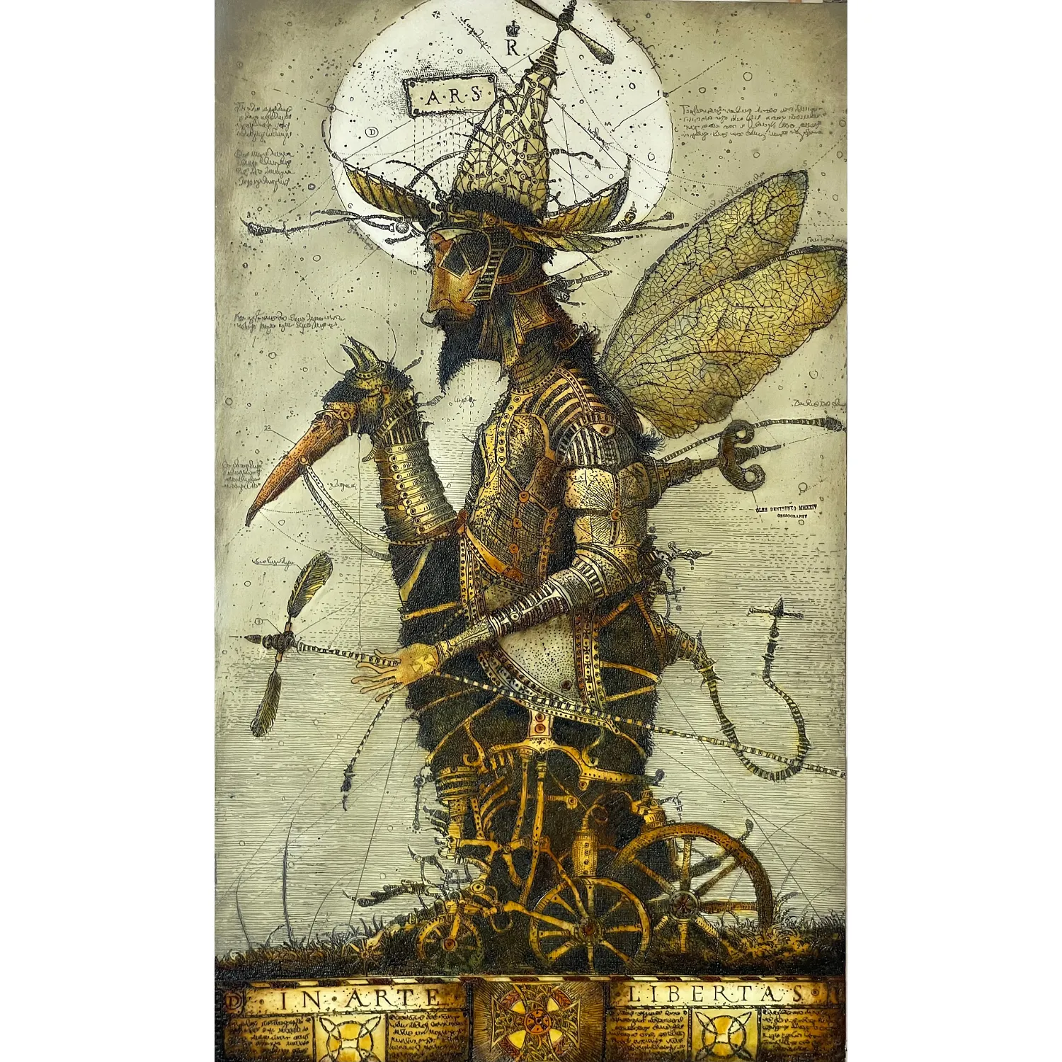 Image of the freedom in art by Denysenko Oleh, size: 84 х 50 см, made of wood, gesso, etching, author's technique  medium, priced at $2650