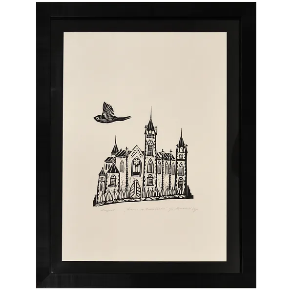 Image of Church of St. Elizabeth by Motyka Mariana, size: 92х64 см, made of Paper., Graphics medium, priced at $180