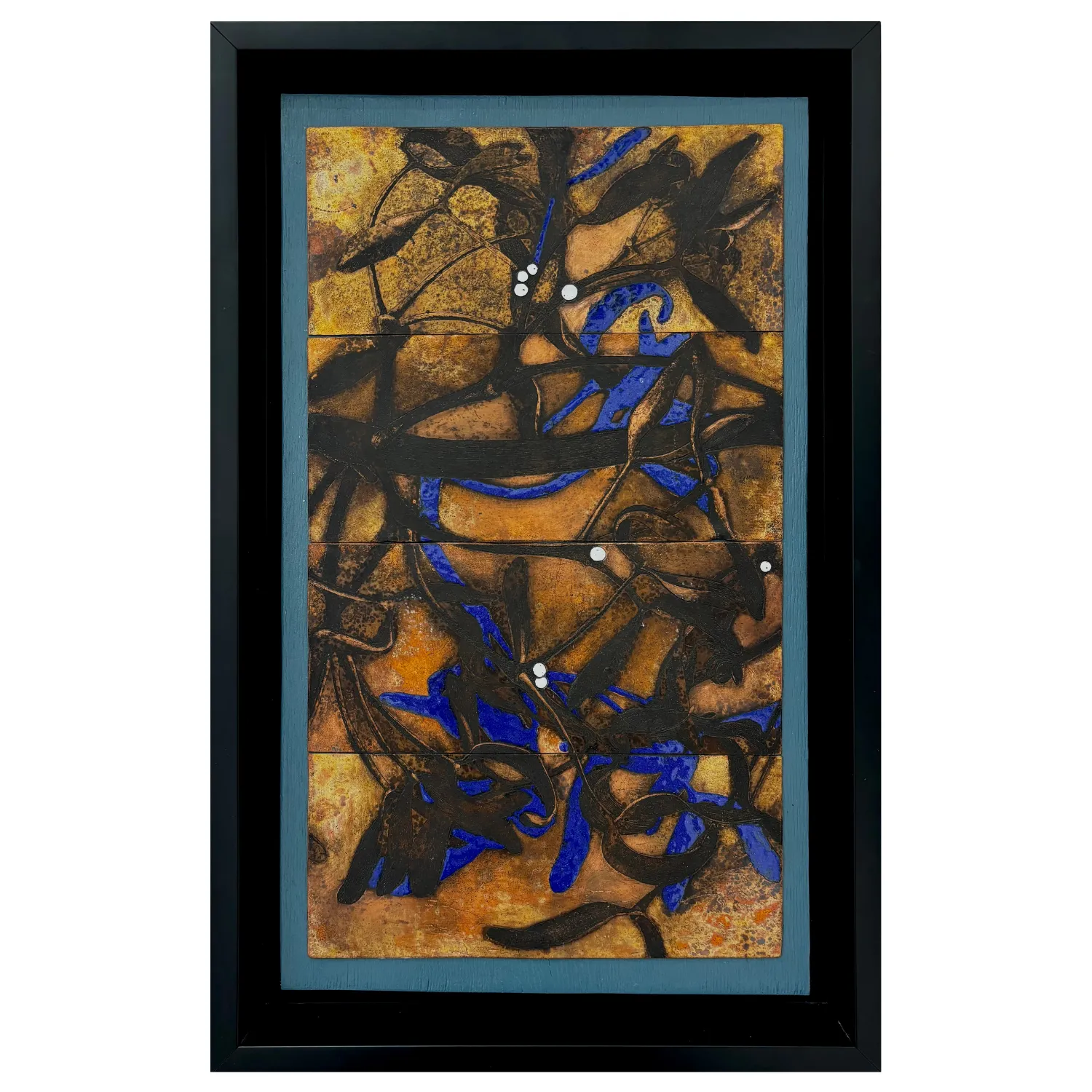 Image of Pearls by Stratiychuk Oksana, size: 24,5. х 43 см, made of сopper, enamel, Graphics medium, priced at $800