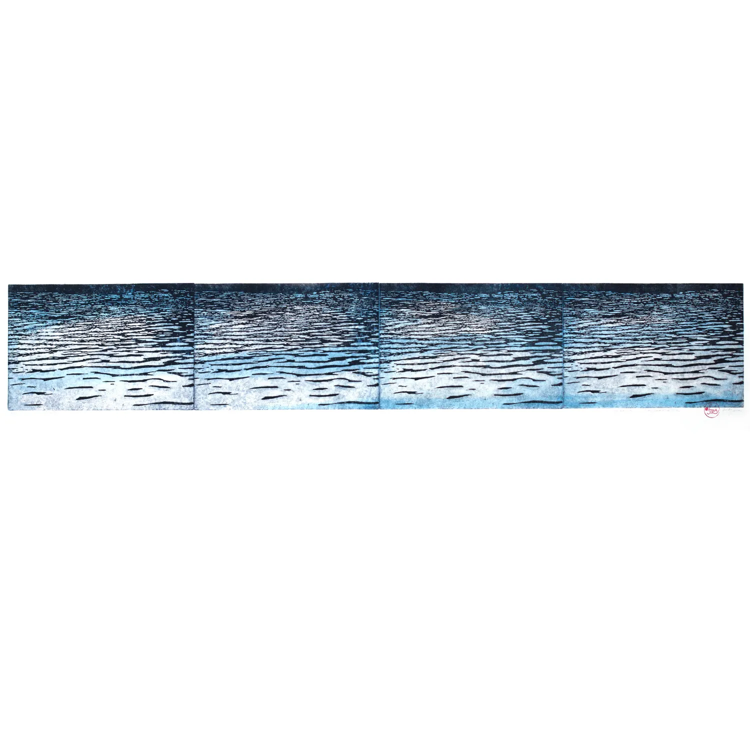 Image of Sea І by Stratiychuk Oksana, size: 24,5 х 140 см, made of etching, watercolour, Graphics medium, priced at $1000