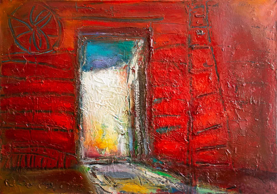 Image of The doors by Savchenko Serhiy, size: 80х100 см, made of Oil, acrylic, canvas., Painting medium