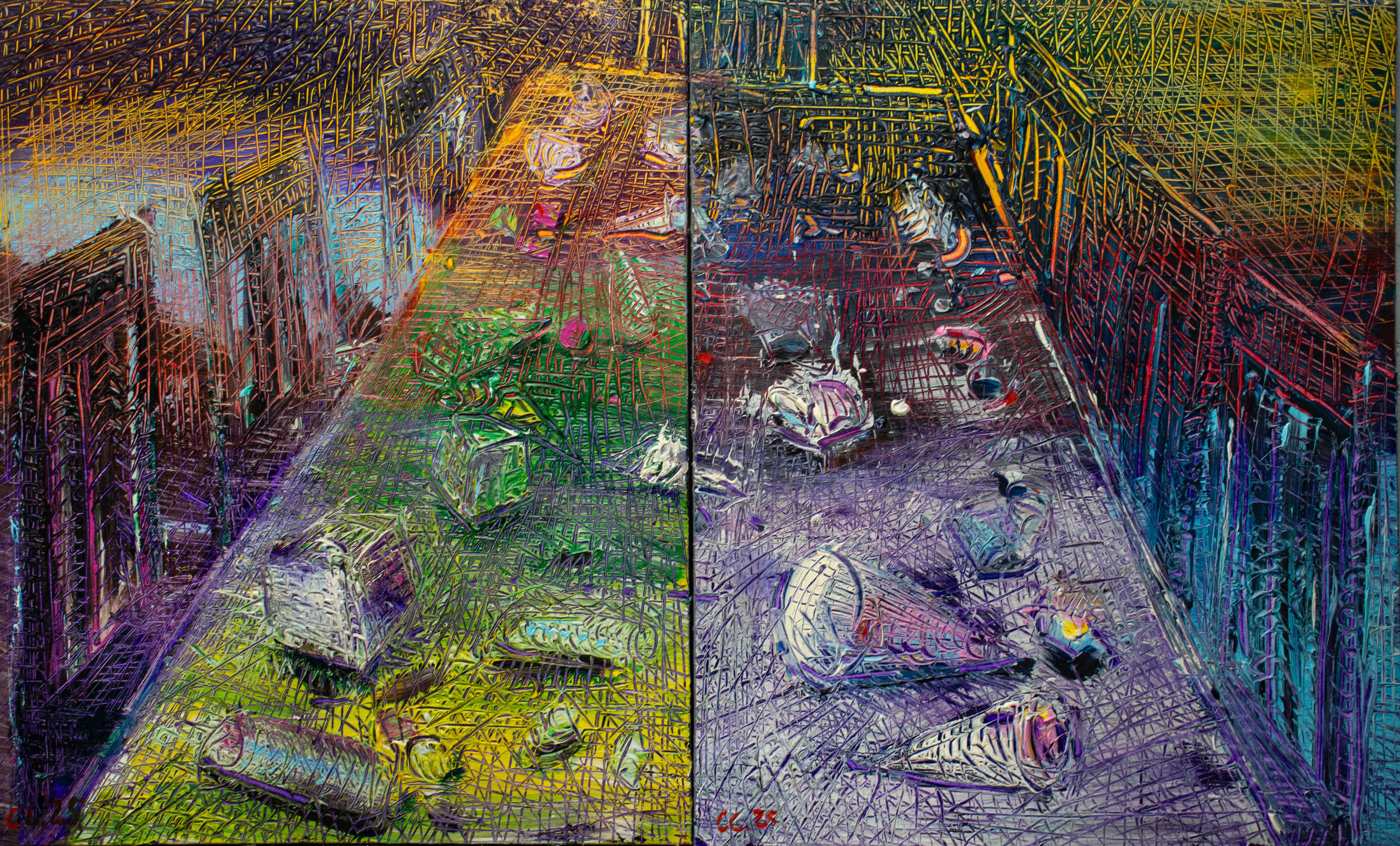 Image of 6 persons by Savchenko Serhiy, size: 110х180 см, made of Oil, acrylic, canvas., Painting medium, priced at $11000 Photo 1 of 3.