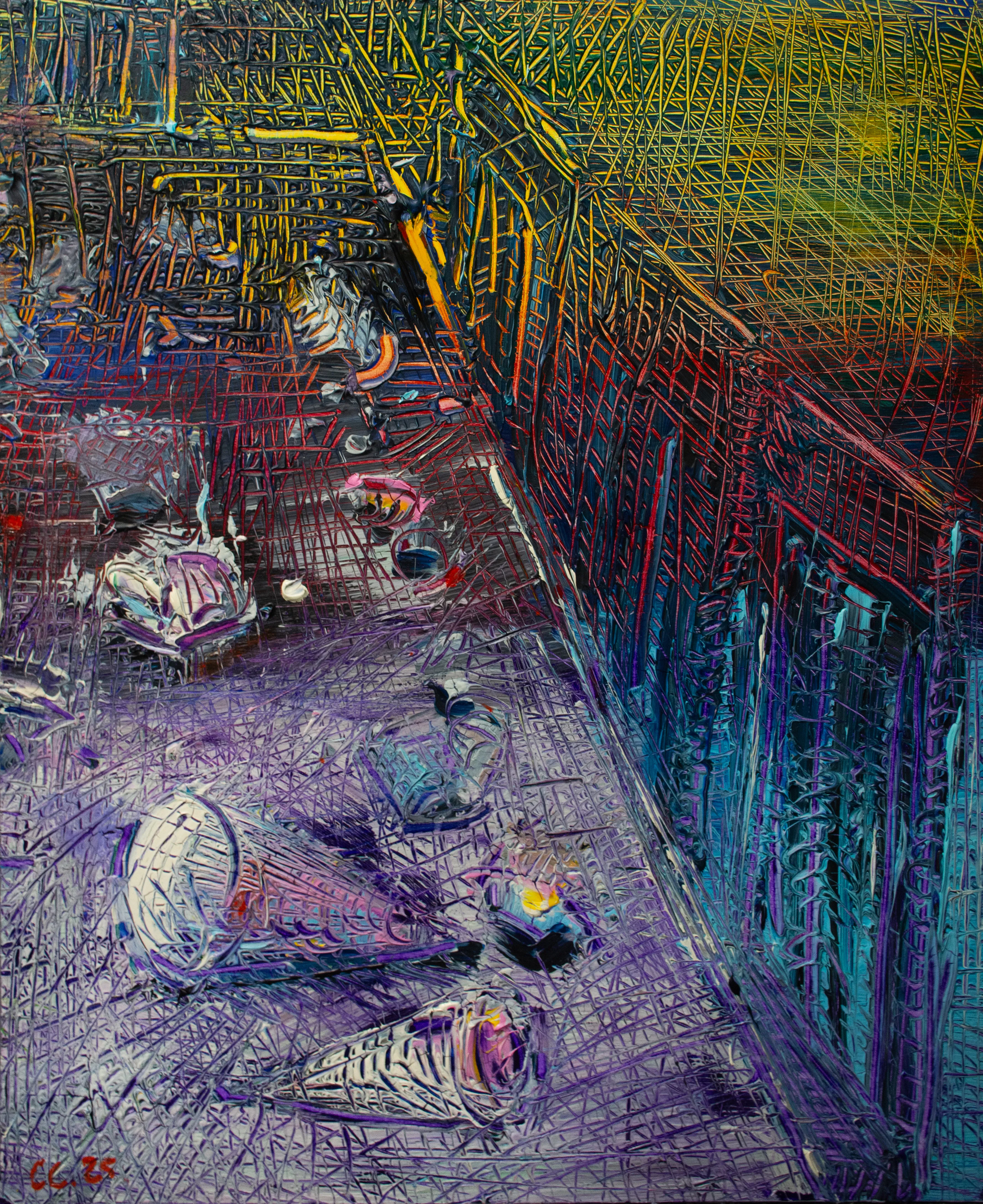 Image of 6 persons by Savchenko Serhiy, size: 110х180 см, made of Oil, acrylic, canvas., Painting medium, priced at $11000 Photo 2 of 3.