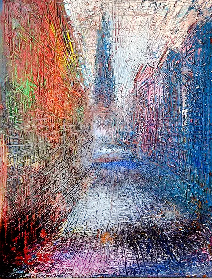 Image of City landscape 2 by Savchenko Serhiy, size: 130x120 cm, priced at $7500