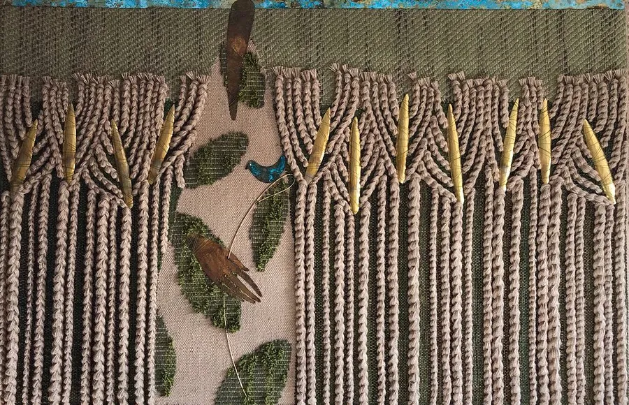 Зображення "Сіяч" від Ткачук Ярослава , розмір: 136x213 см, матеріали:  льон, акрил, вовна, латунь, оксидована латунь, медіум: Текстиль, ціна: $0