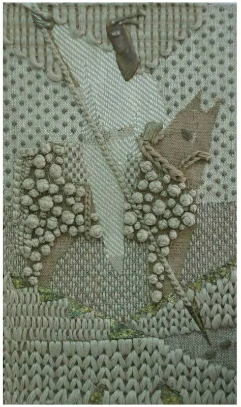 Image of "Saint George" by Tkachuk Yaroslava, size: 150x75 cm, made of linen, brass, copper, Textiles medium, priced at $1000