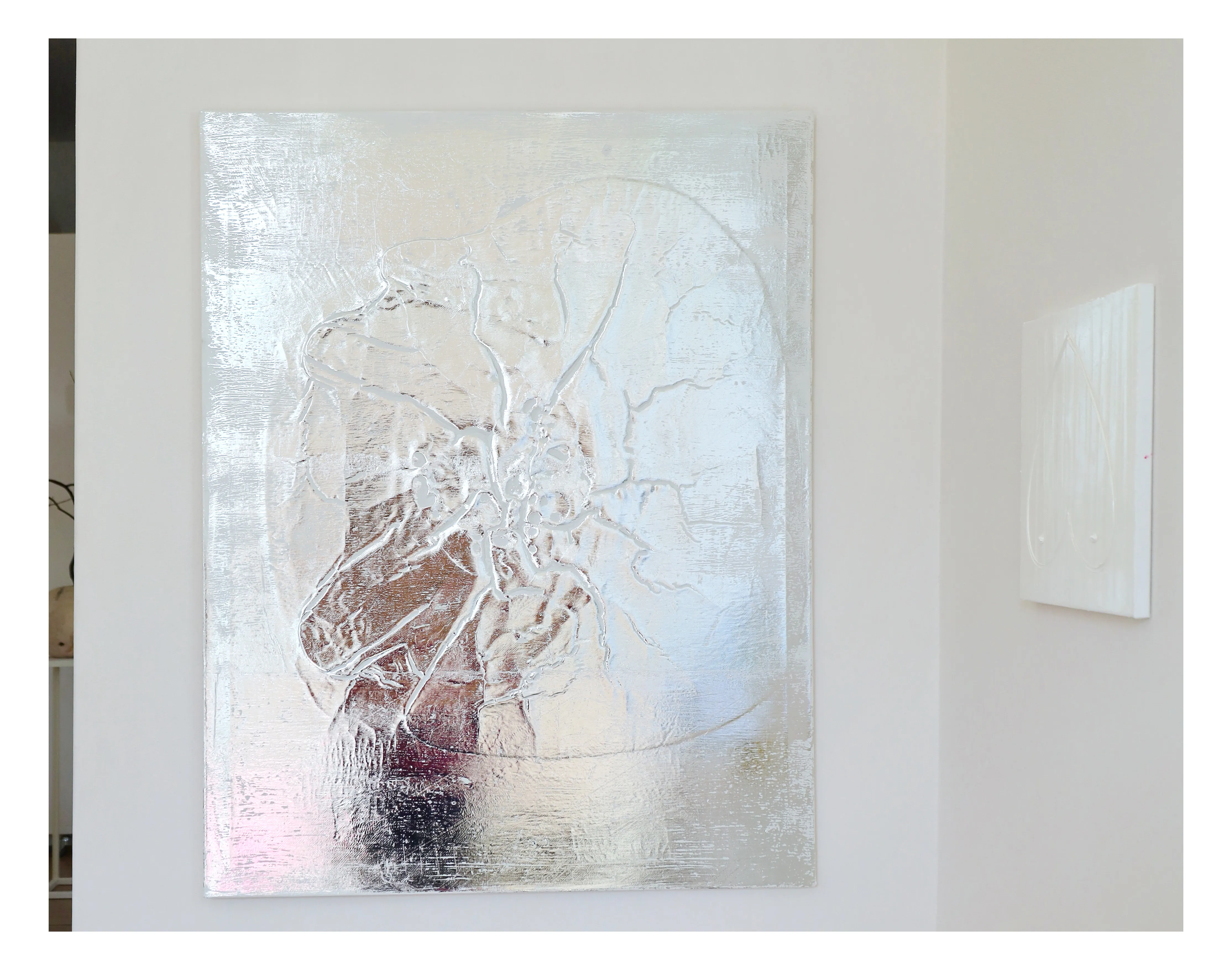 Зображення "Срібна земля" від Руслан Тремба, розмір: 100х80, матеріали: полотно, акрил, емаль, медіум: Живопис, ціна: $2000