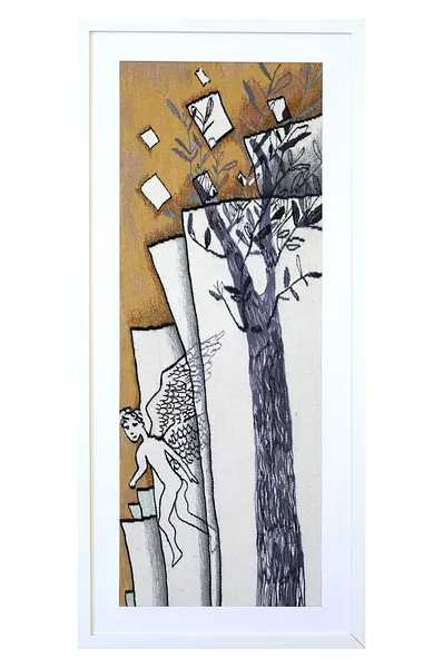 Image of Escape by Ksenia Hopko, size: 28 х 74 , made of tapestry, Textiles medium, priced at $1500 Photo 2 of 2.