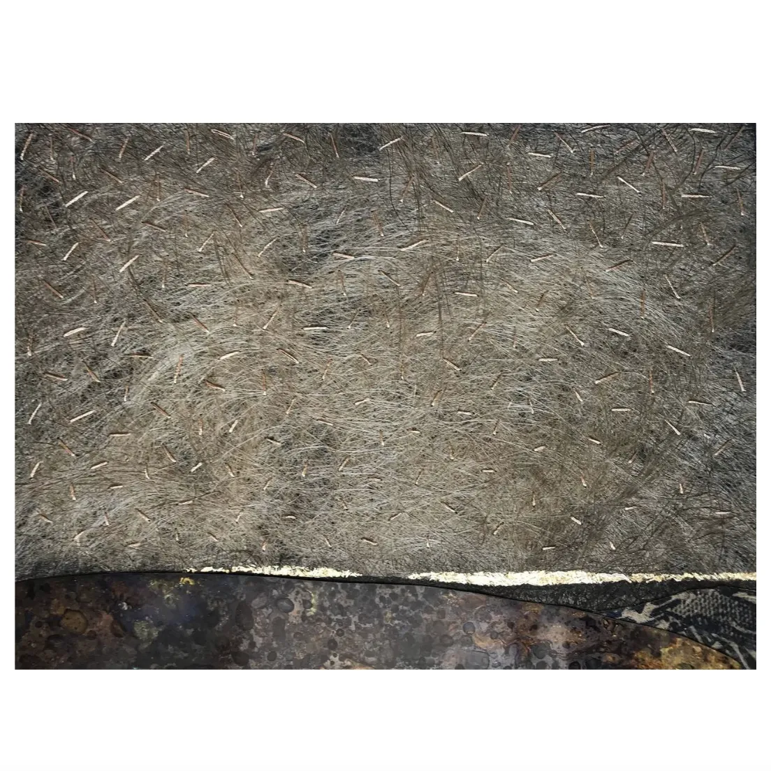 Image of Horizon by Tkachuk Yaroslava, size: 30х40, made of linen, silk, oxidized brass, Textiles medium, priced at $250