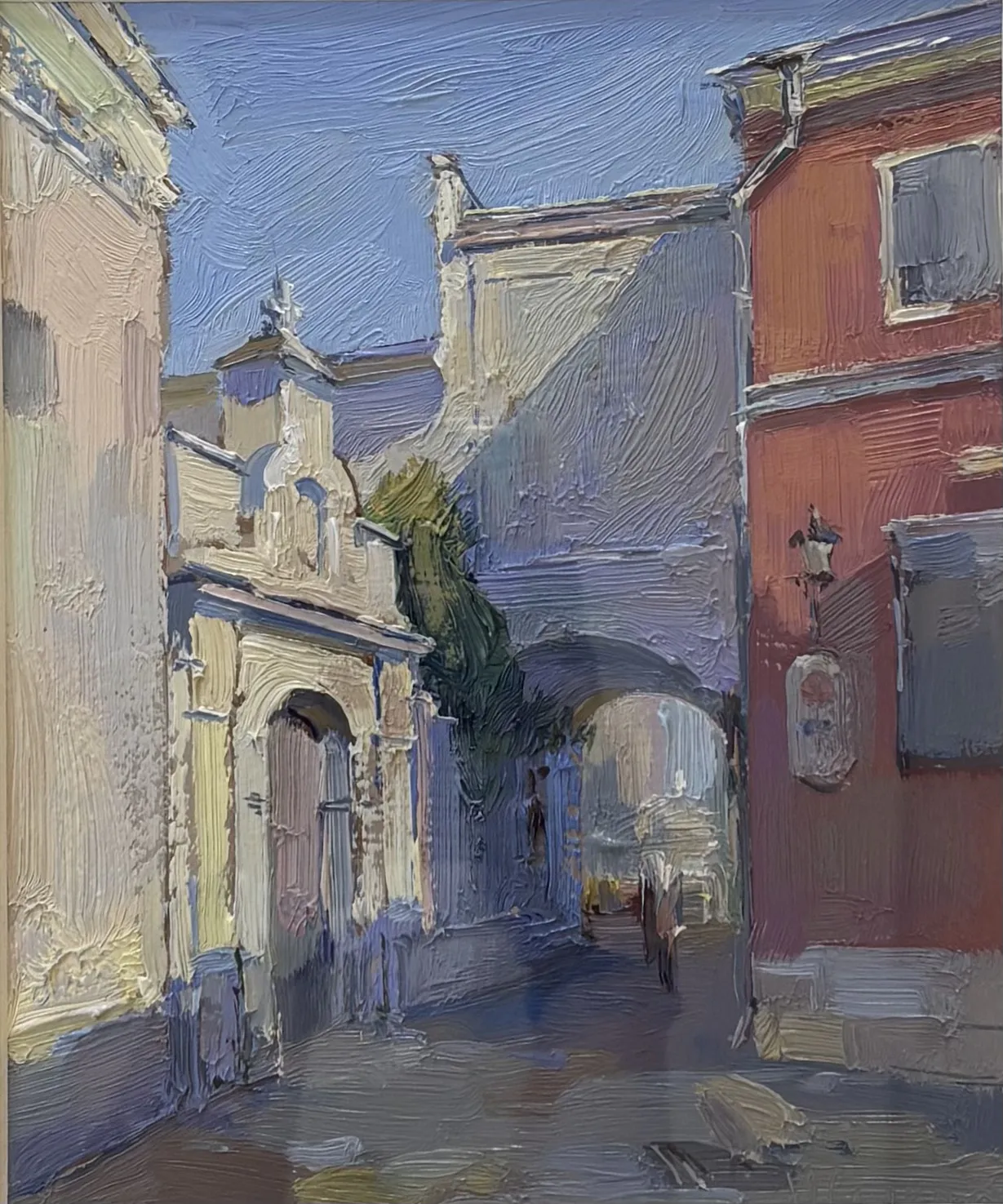 Image of Lviv. The courtyard near Armenian Church by Smolsky Yuriy, size: 20 х 16,5, made of cardboard, oil, Painting medium, priced at $150