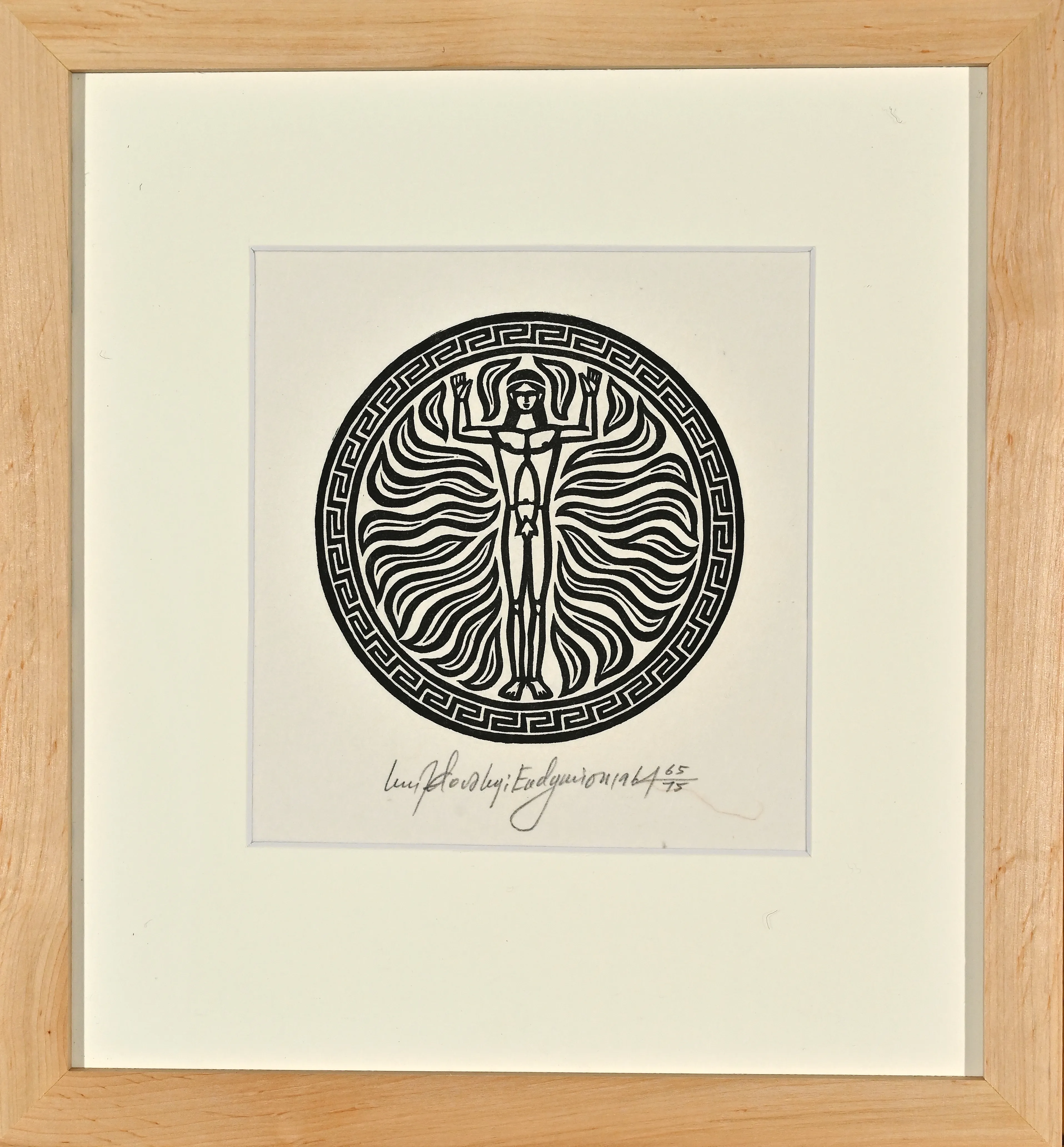 Image of Endymion by Hnizdovsky Jacques , size: 10х10 см, made of woodcut, Woodcut medium, part of the 65/75 series, priced at $700