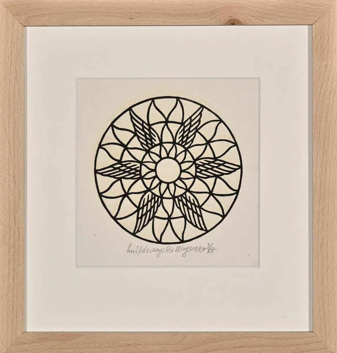 Image of Six Wings by Hnizdovsky Jacques , size: 12х12 см, Woodcut medium, part of the Unnumbered series, priced at $850