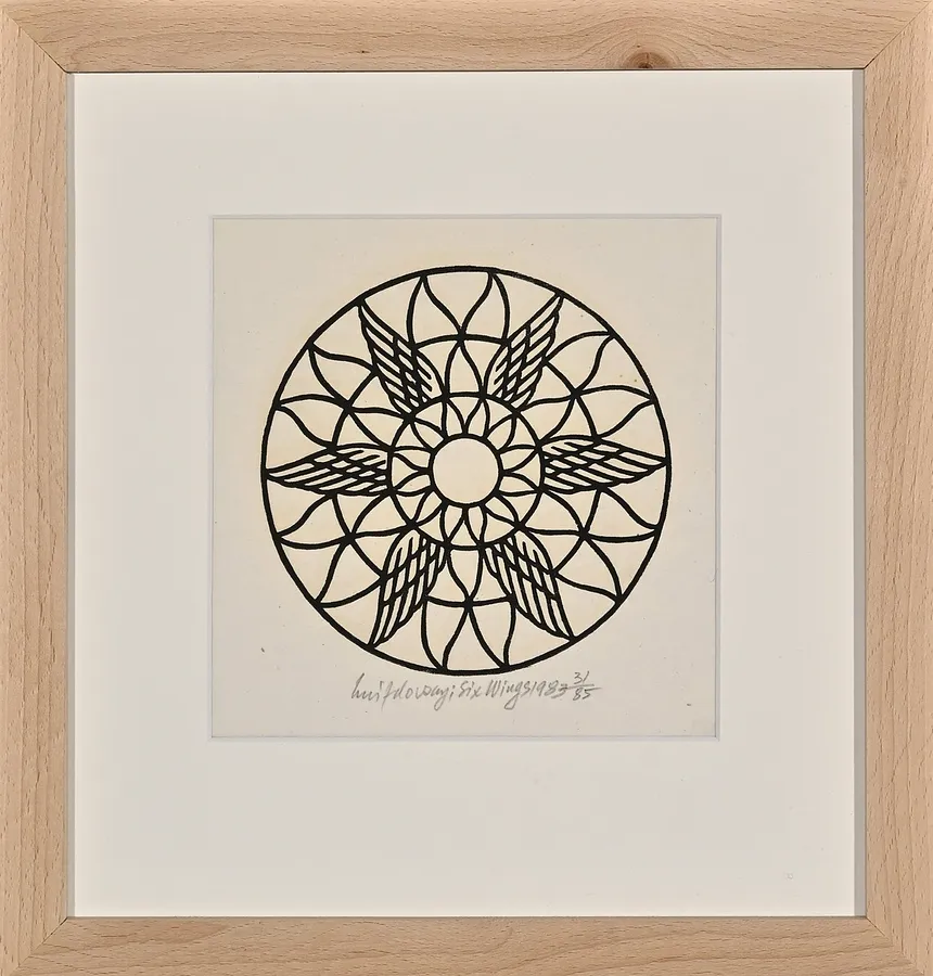 Image of Six Wings by Hnizdovsky Jacques , size: 12х12 см, Woodcut medium, part of the Unnumbered series, priced at $850