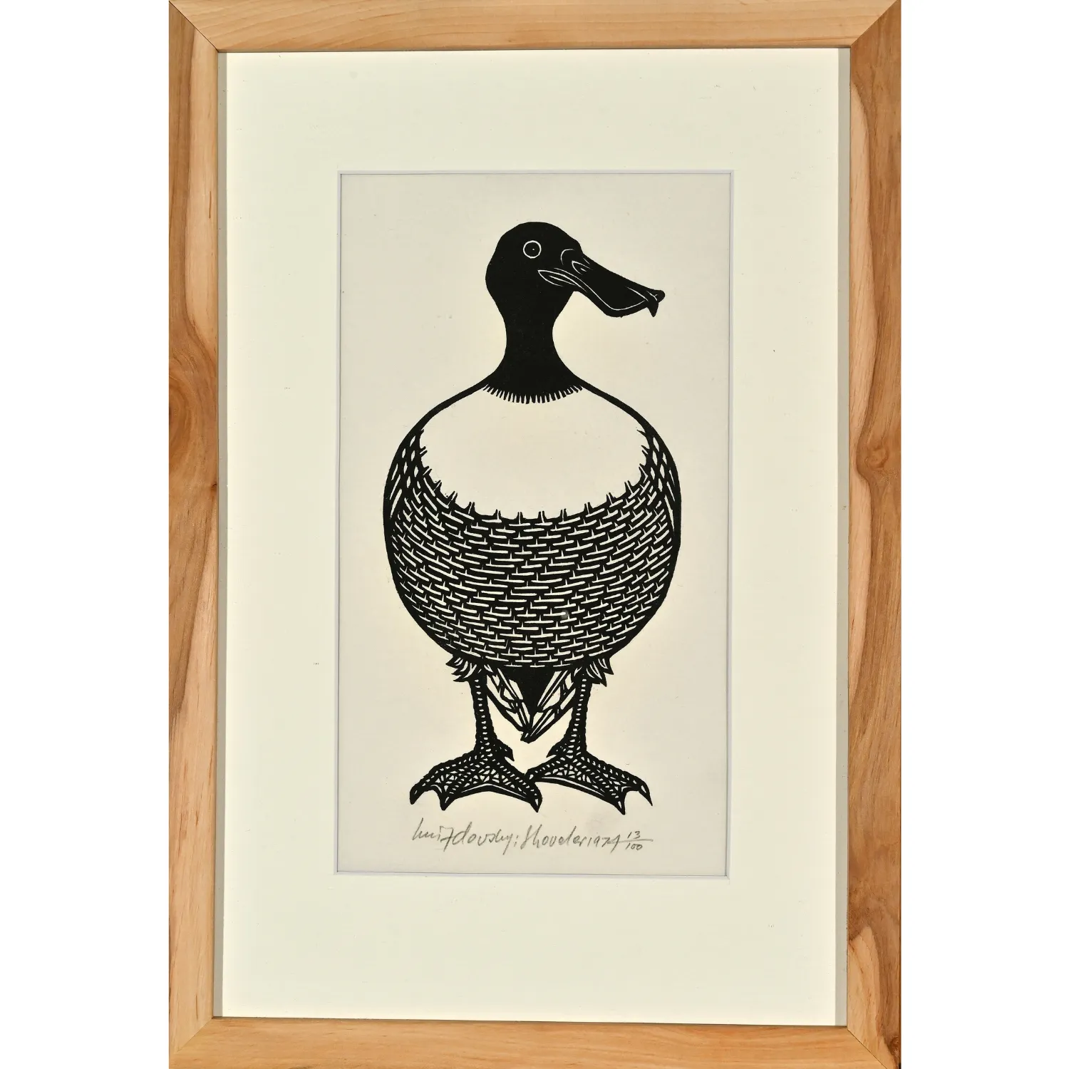 Image of Shoveler by Hnizdovsky Jacques , size: 23х8,5 см, Woodcut medium, from woodcut, part of the 13/100 series, priced at $1000