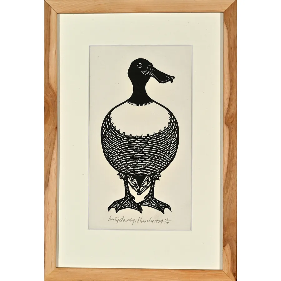 Image of Shoveler by Hnizdovsky Jacques , size: 23х8,5 см, Woodcut medium, from woodcut, part of the 13/100 series, priced at $1000