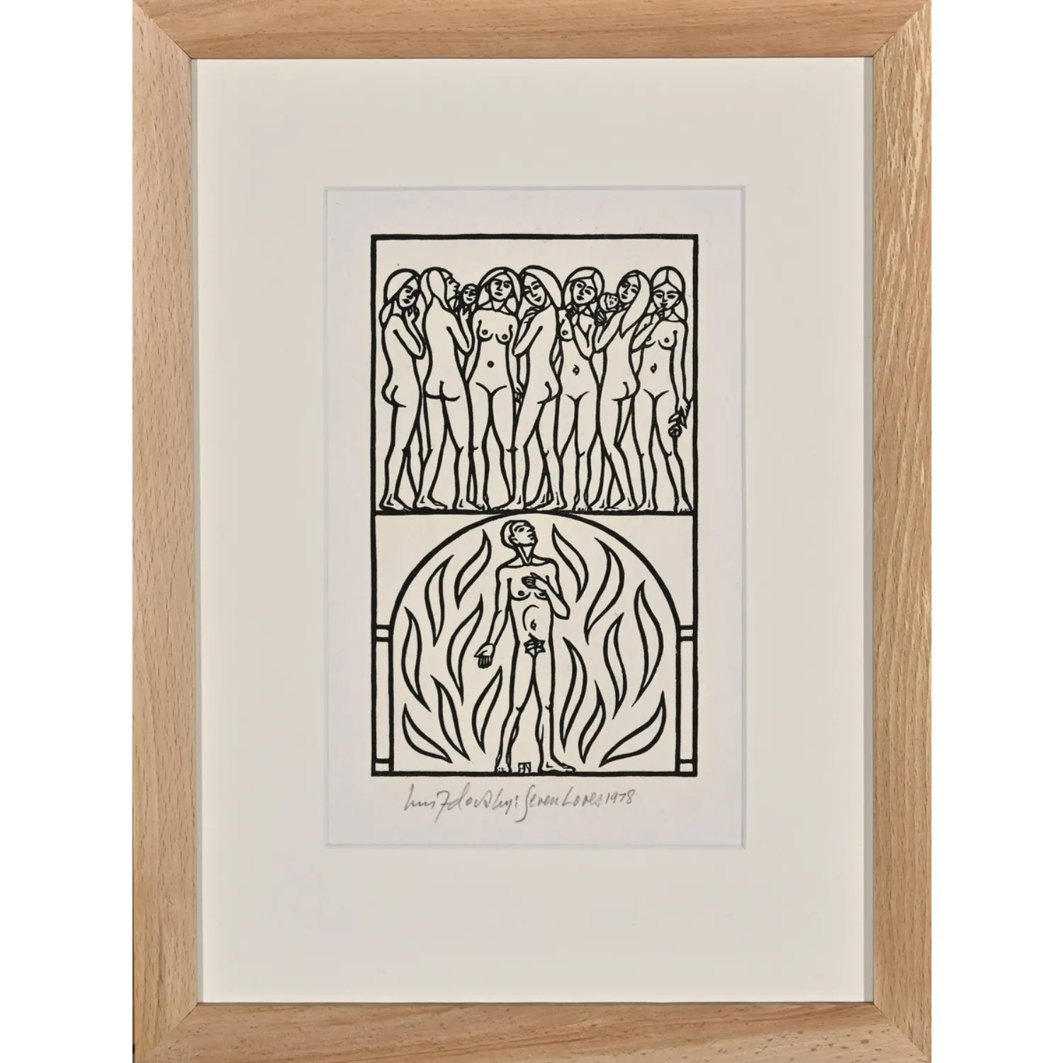 Image of Seven Loves by Hnizdovsky Jacques , size: 18х10 см, Woodcut medium, part of the Unnumbered series, priced at $1300
