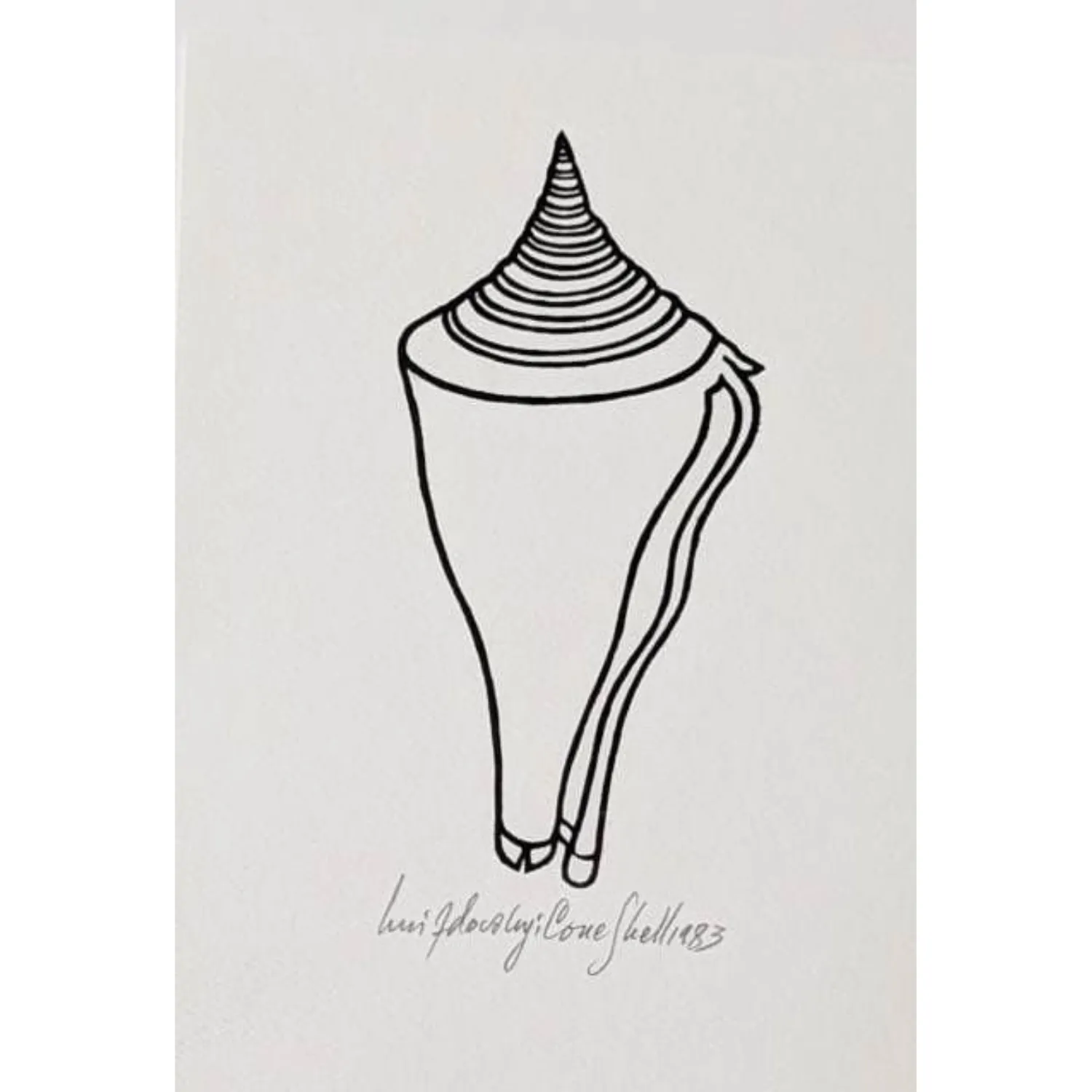 Image of Конусна Мушля by Hnizdovsky Jacques , size: 12 х 5,5 см, Woodcut medium, part of the Unnumbered series, priced at $550