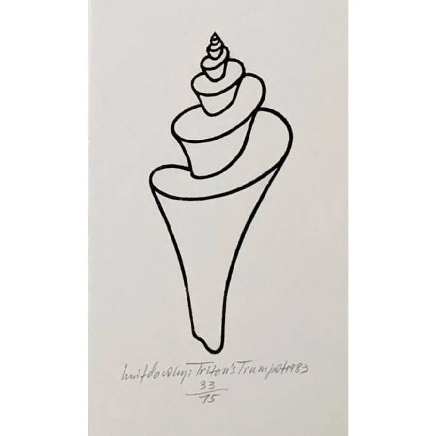 Image of Тритон by Hnizdovsky Jacques , size: 12 х 5,5 см, Woodcut medium, priced at $550