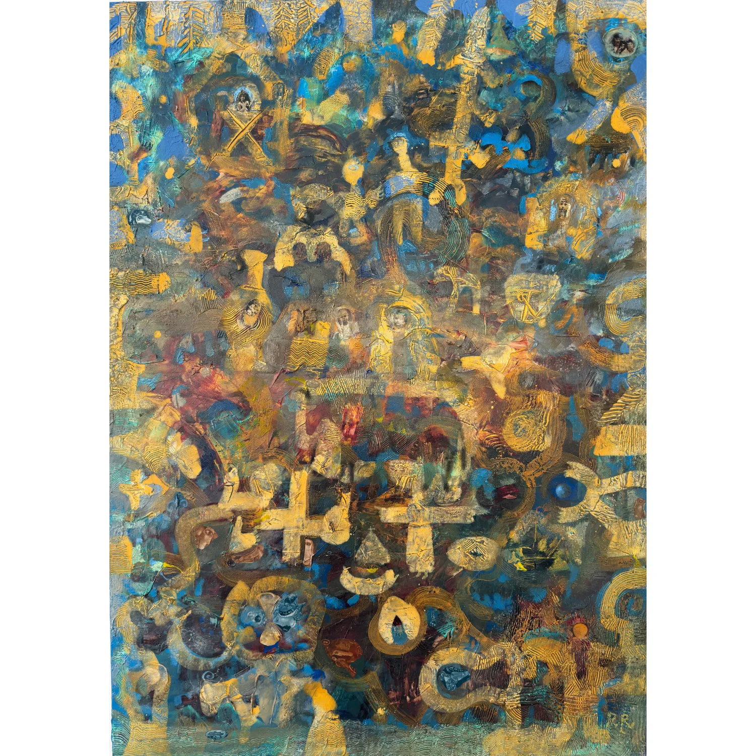 Зображення "Люди, що живуть біля великої води" від Романишин Роман, розмір: 160 х 100 см, матеріали: полотно, олія, медіум: Живопис, ціна: $4800