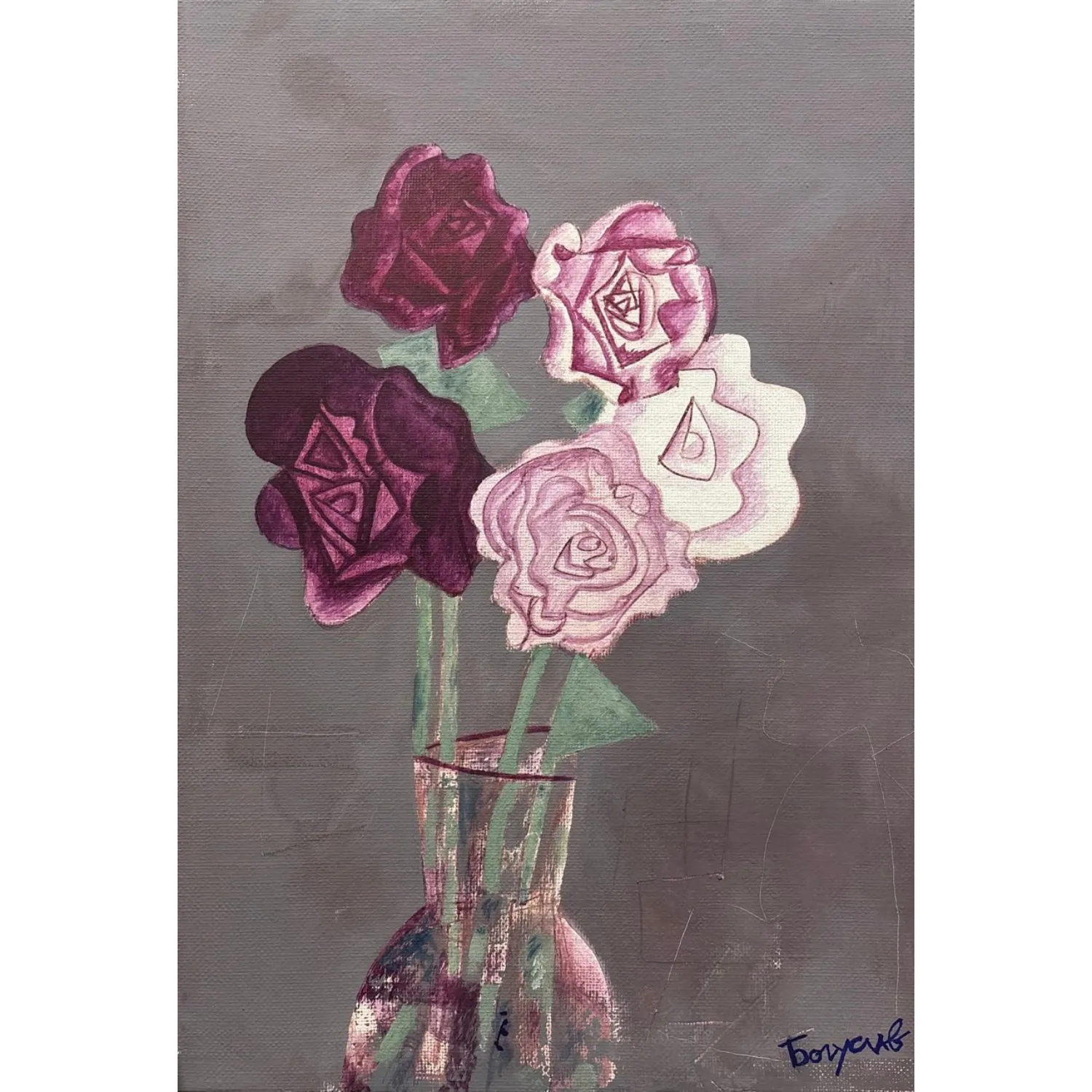Image of Roses by Bohuslavsky Volodymyr, size: 64 х 44 см, Painting medium, priced at $1000