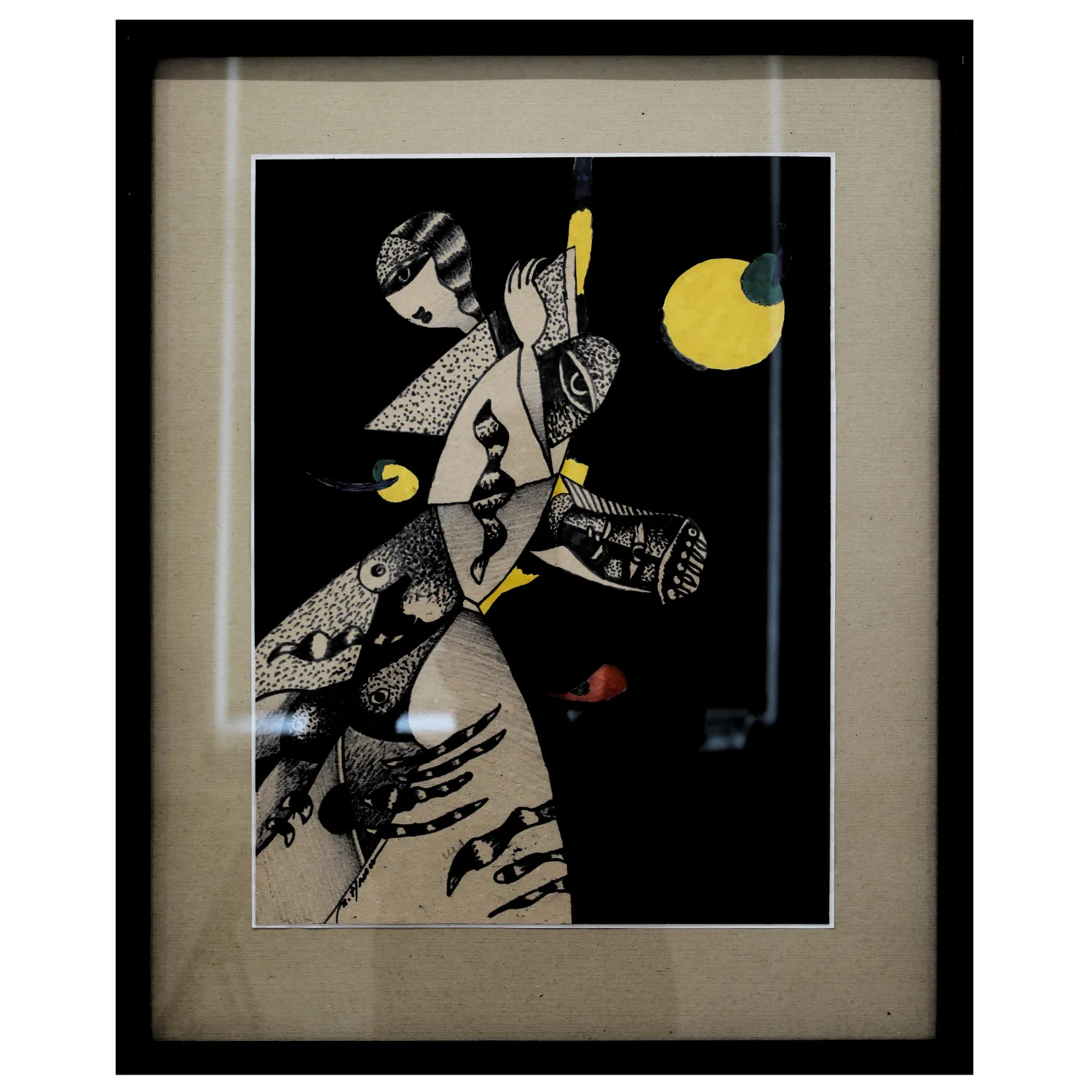 Зображення "Місячної ночі" від Гулин Петро, розмір: 45 х 34 см, матеріали: папір, фломастер, темпера, колаж, ціна: $1000